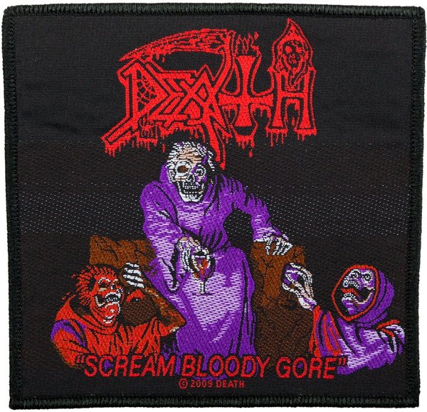 Death Scream Bloody Gore gewebter Aufnäher