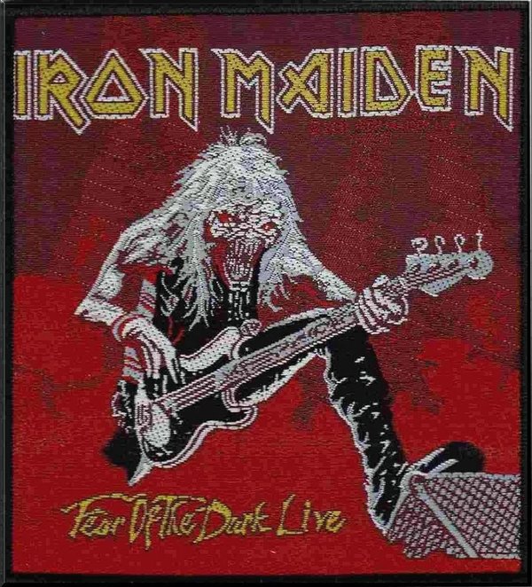 Iron Maiden Fear Of The Dark Live gewebter Aufnäher