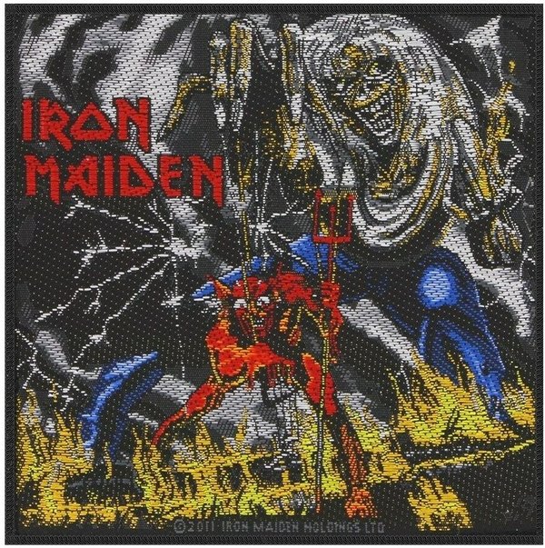 Iron Maiden Number Of The Beast gewebter Aufnäher