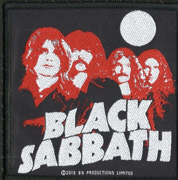 Black Sabbath Red Portraits gewebter Aufnäher