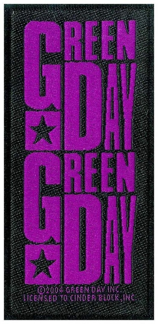 Green Day Purple Logo gewebter Aufnäher