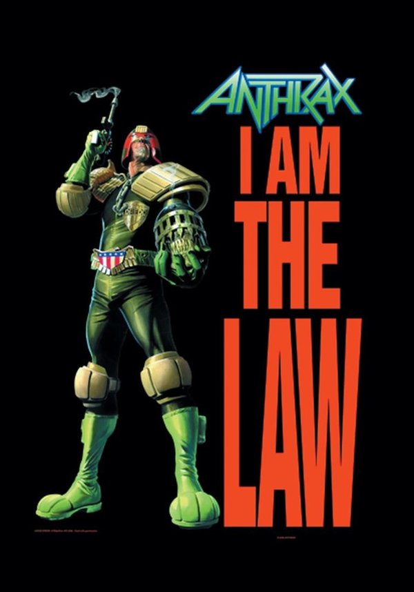 Anthrax I Am The Law Judge Dread Posterfahne