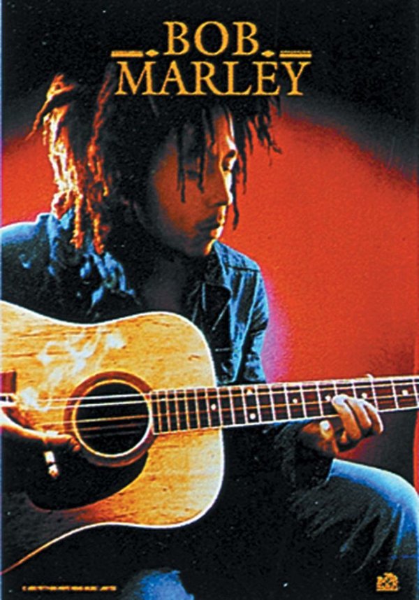 Bob Marley Guitar Posterfahne