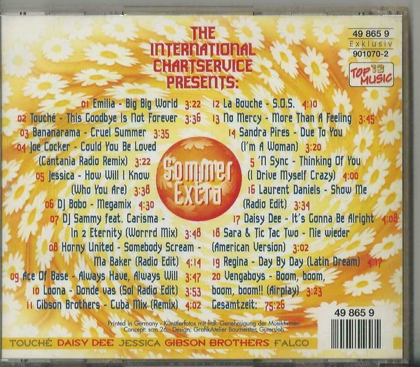 Various 20 Top Hits Aus Den Charts Sommer Extra '99 CD-Pop-Dance