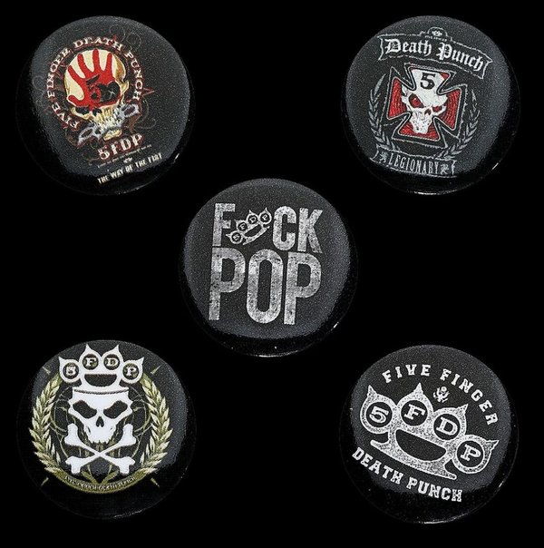 Five Finger Death Punch 5FDP Button Set