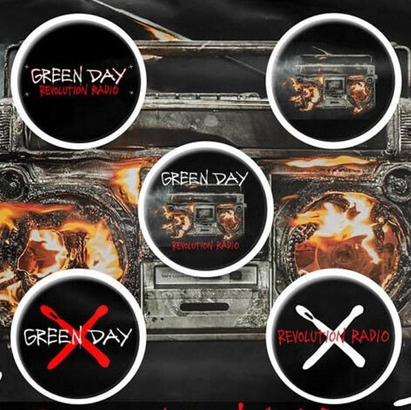 Green Day Revolution Radio Button Set