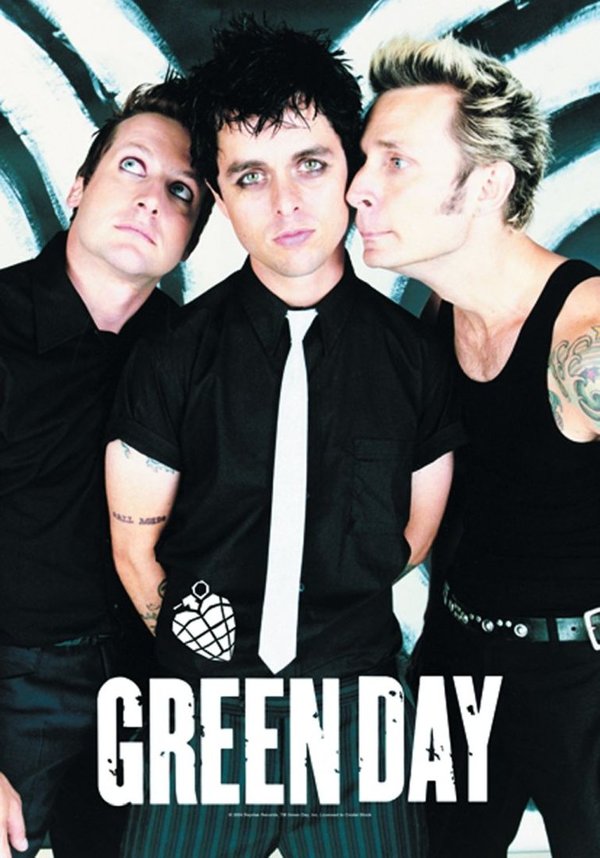 Green Day Band Posterfahne
