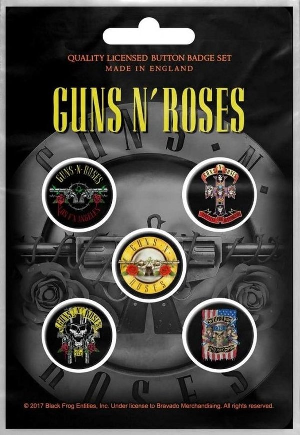 Guns n’ Roses Bullet Logo Button Set