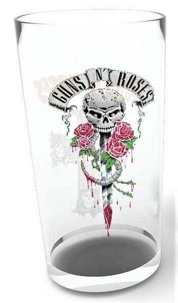 Guns n’ Roses Pin Glas Bierglas Trinkglas NEU & OFFICIAL!