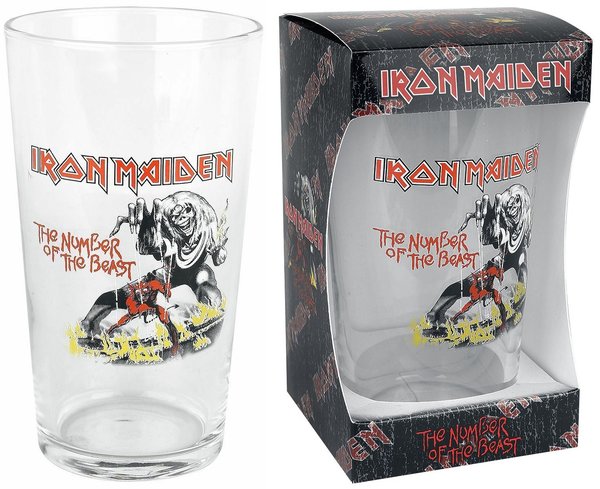 Iron Maidon The Number of the Beast Bierglas Trinkglas