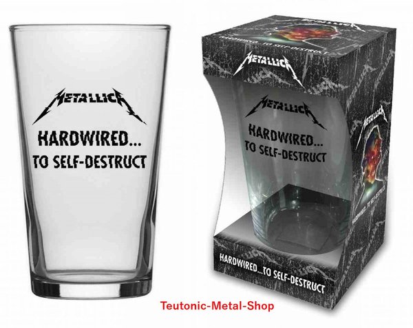 Metallica Hardwired To Self Destruct Bierglas NEU & OFFICIAL!