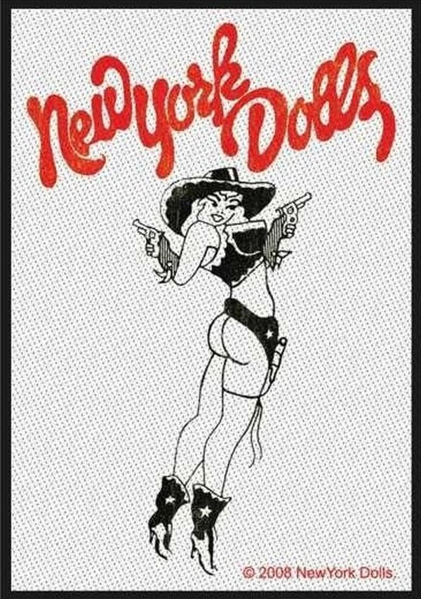 New York Dolls Cowgirl White Aufnäher Patch
