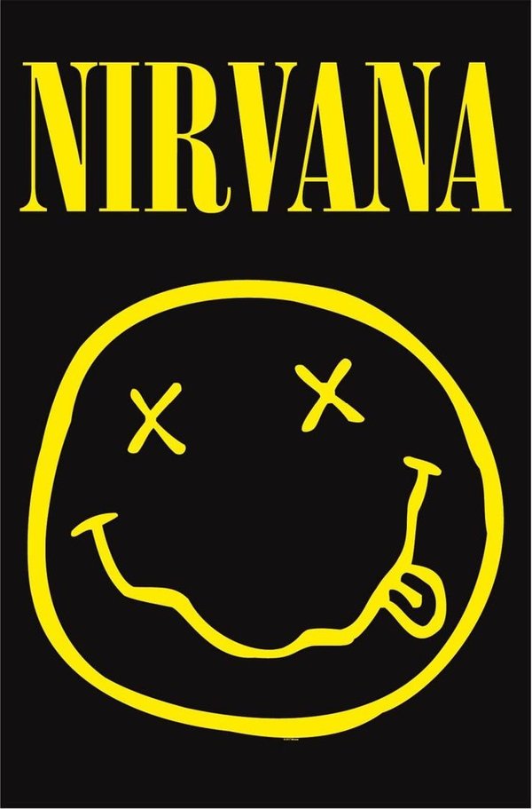 Nirvana - Smiley Posterfahne