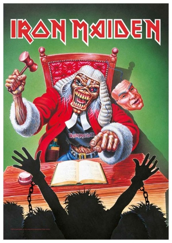 Iron Maiden Eddie The Judge Posterfahne