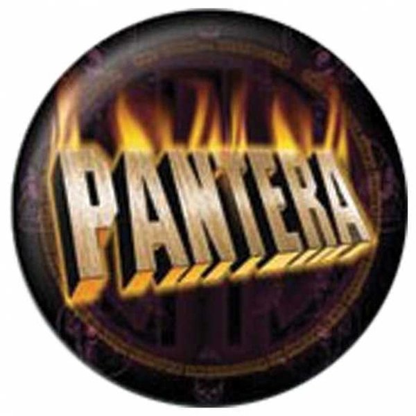 Pantera-Flaming Logo-Anstecker Button