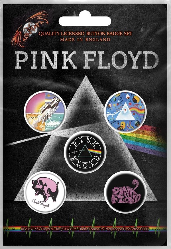 Pink Floyd- Prism Button Set Badge Pack
