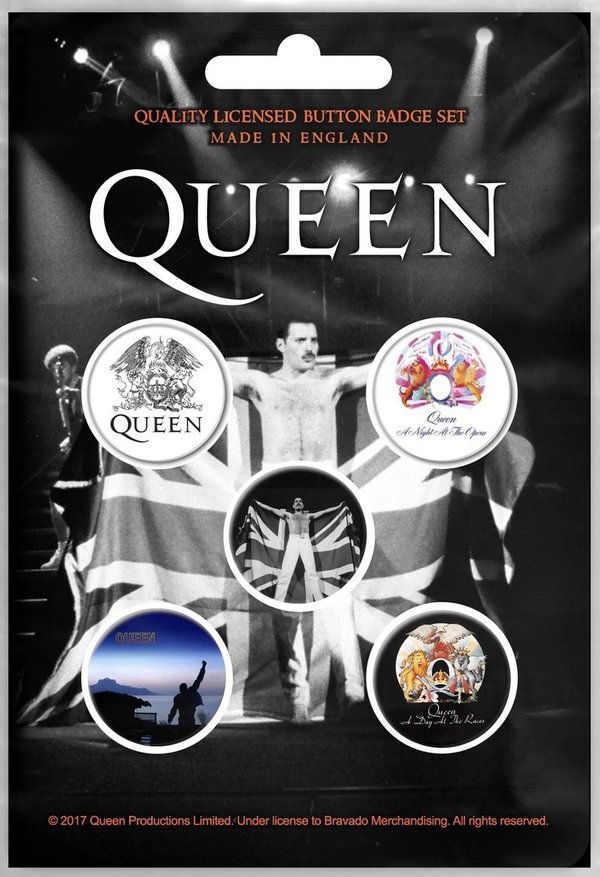 Queen - Freddie Button Badge Pack