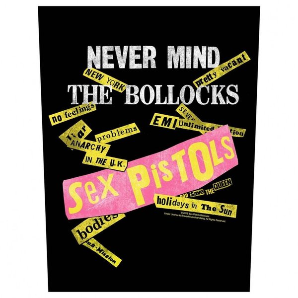 Sex Pistols - Rückenaufnäher Never mind the Bollocks