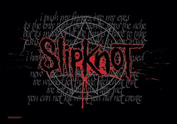 Slipknot Splattered Iowa Logo Posterfahne