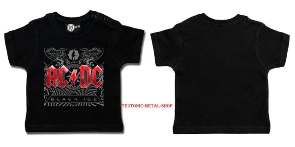 AC/DC- Baby T-Shirt Black Ice 100% Bio-Baumwolle NEU & OFFICIAL!