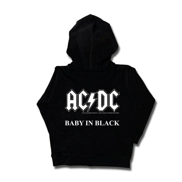 AC/DC Baby in Black - Baby Kapuzenjacke Organic