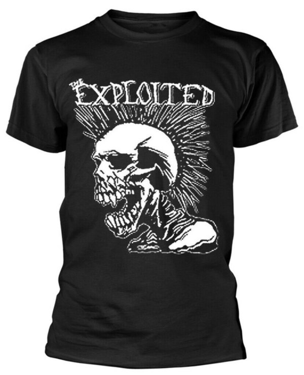 The Exploited Mohican Skull T- Shirt