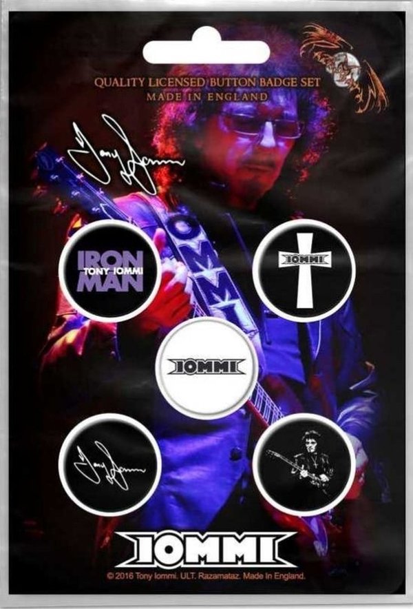 Tony Iommi Iron Man Button Pack