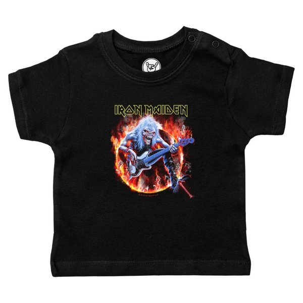 Iron Maiden- Fear Live Flame Baby T-Shirt  100% Bio-Baumwolle -Organic