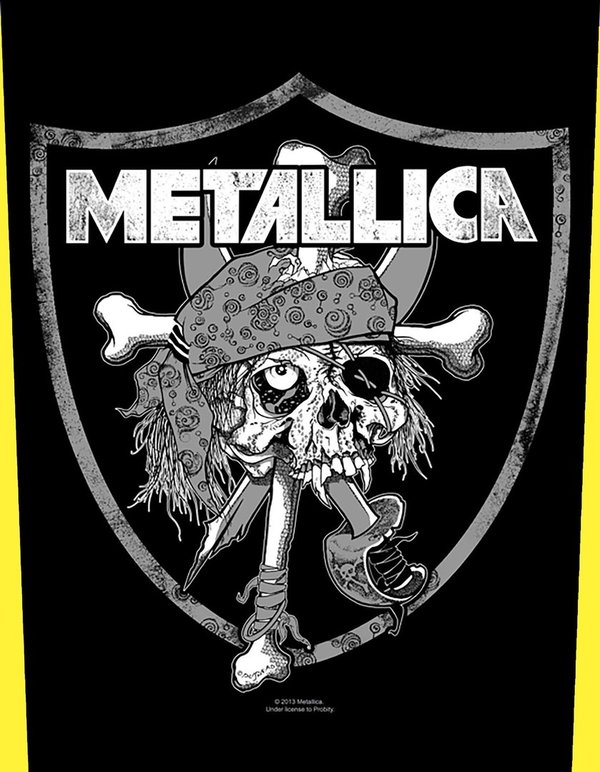 Metallica Raiders Skull Rückenaufnäher