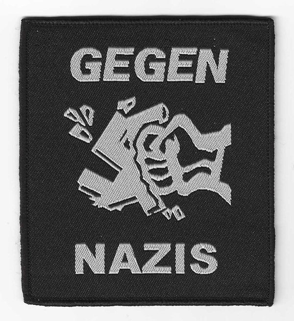 Gegen Nazis gewebter Aufnäher