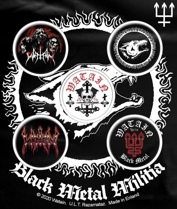 Watain- Black Metal Militia-  Button Pack