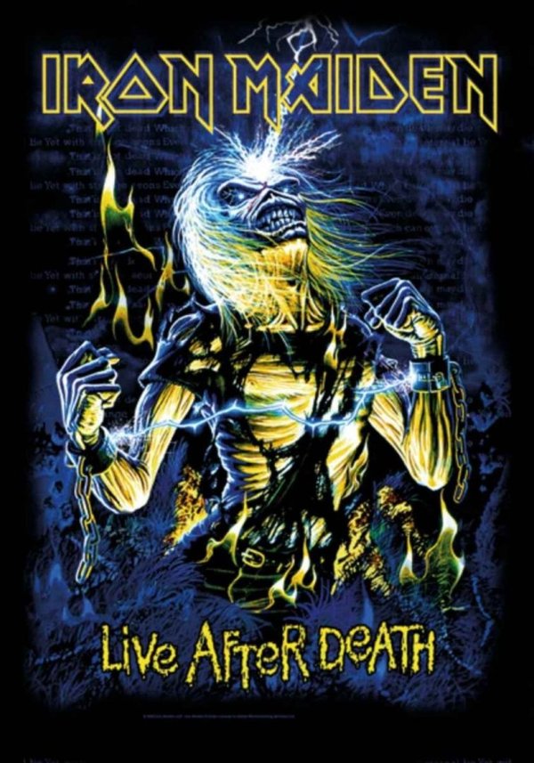 Iron Maiden Live After Death Posterfahne Flagge