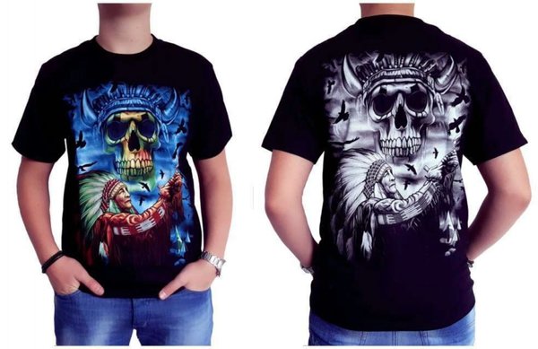 Red Indian & Skull T-Shirt