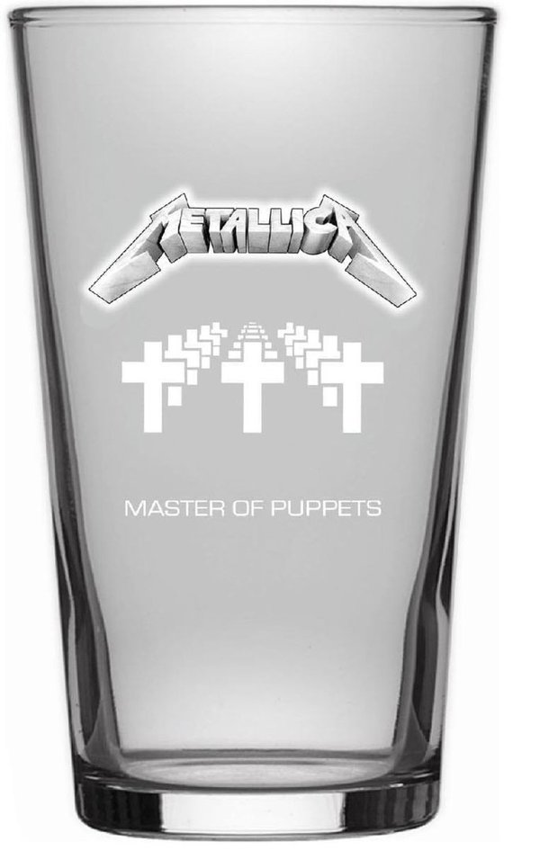 Metallica Master of Puppets Bierglas Pin Glas