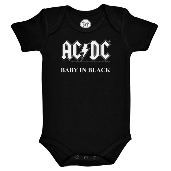 AC/DC (Baby in Black) Baby Body 100% Bio-Baumwolle- Organic