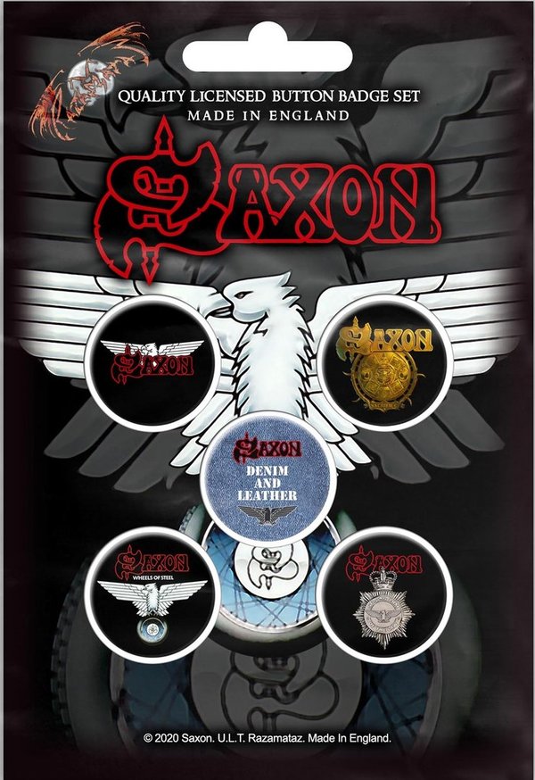 Saxon Wheels Of Steel Badge Pack