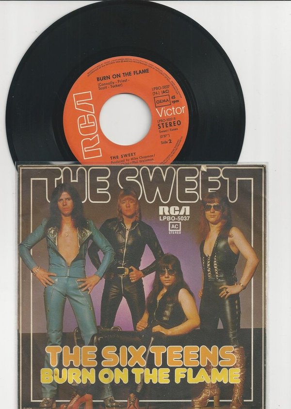 The Sweet ‎The Six Teens Vinyl,7",45 RPM,Single Glam Rock D 1974