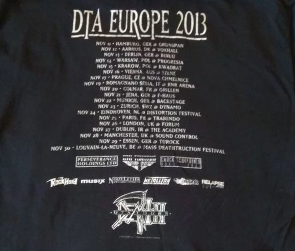 Death Logo DTA Europe 2013-T Shirt NEU & OFFICIAL!