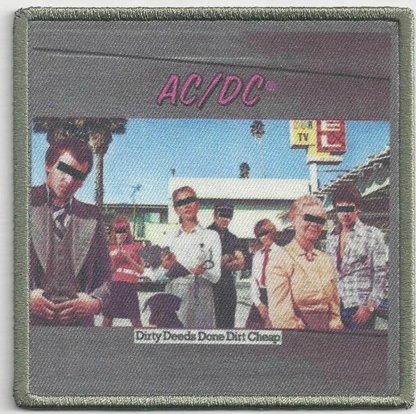 AC/DC Dirty Deeds Done Dirt Cheap Album Cover Aufnäher