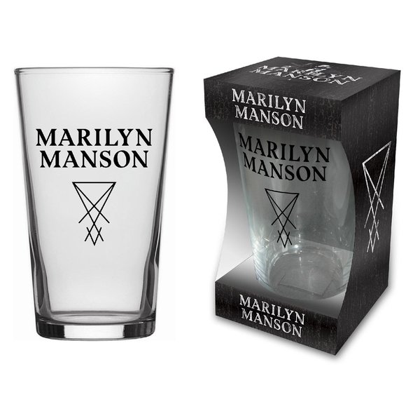 Marilyn Manson Logo Bierglas Trinkglas