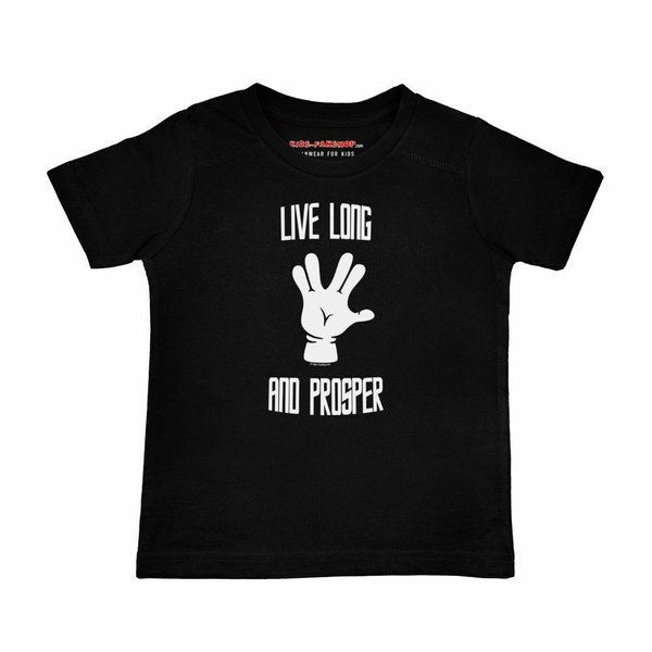 Live Long and Prosper-Kinder T-Shirt 100% Bio Baumwolle
