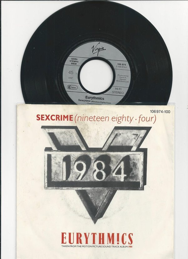 Eurythmics-Sexcrime-Vinyl,7",45 RPM, Single Pop,Sammlung German Press-1984