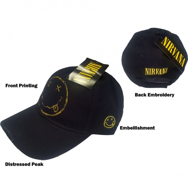 Nirvana Logo Smiley - vintage bedruckt  Baseball Cap