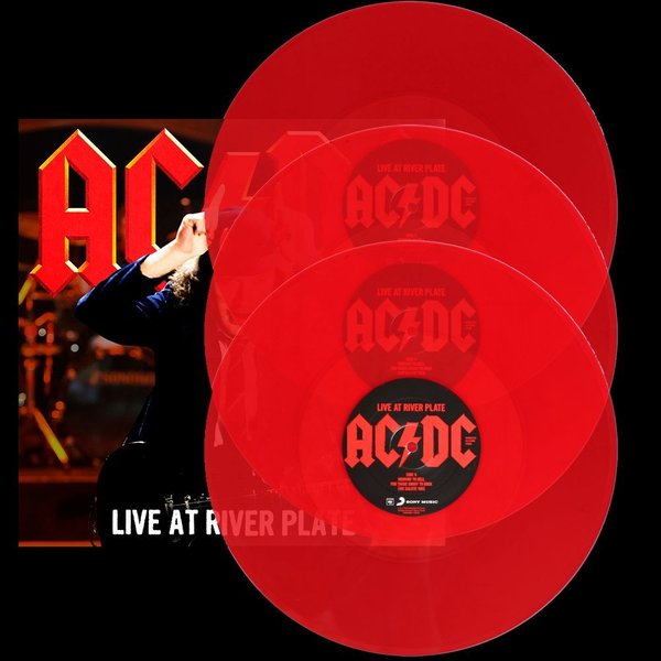 AC/DC Live At River Plate 3 RED LP VINYL Neu