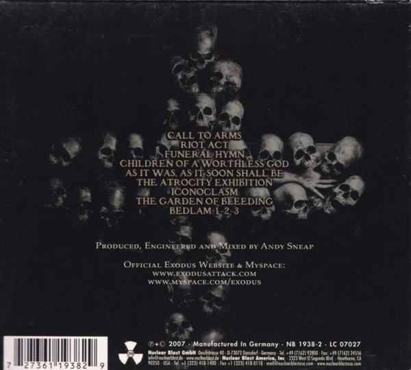 Exodus -The Atrocity Exhibition CD Limeted Edition