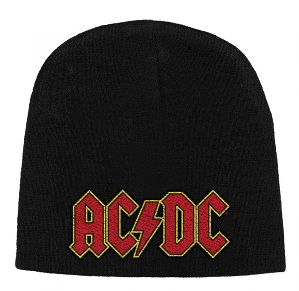 AC/DC Multi Logo Rot Beanie Mütze Hat
