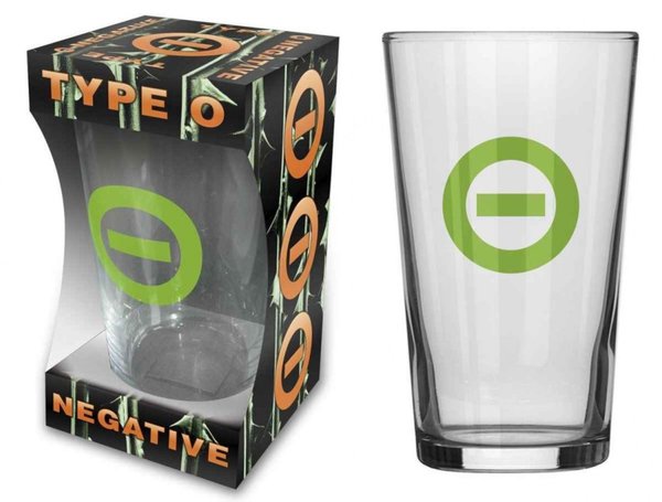Type O Negative Negative Symbol Bierglas, Trinkglas NEU & OFFICIAL!